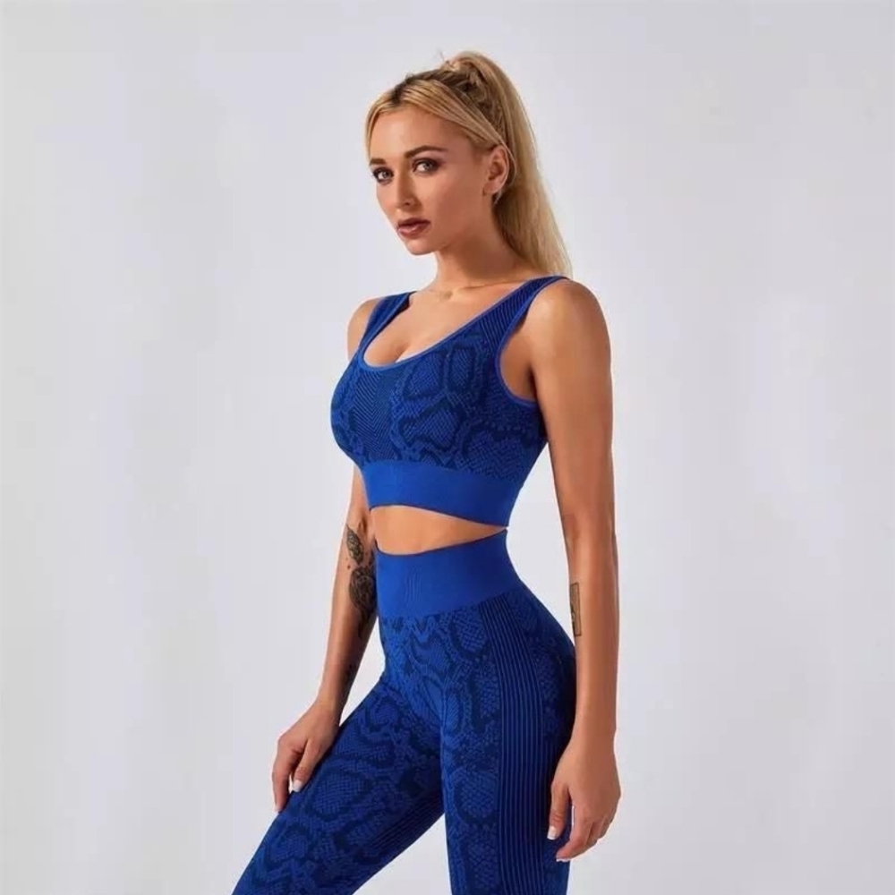 Super Cute Snake Print Sports Bra & Leggings Workout Duo